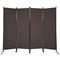 4-Panel Foldable Room Divider Privacy Screen with Steel Frame